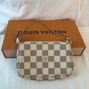 Louis Vuitton Mini Pochette Damier Azur Canvas